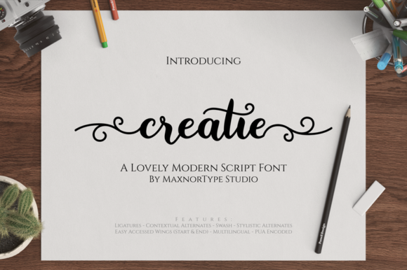 Creatie Font: A Modern Script for Polished Branding