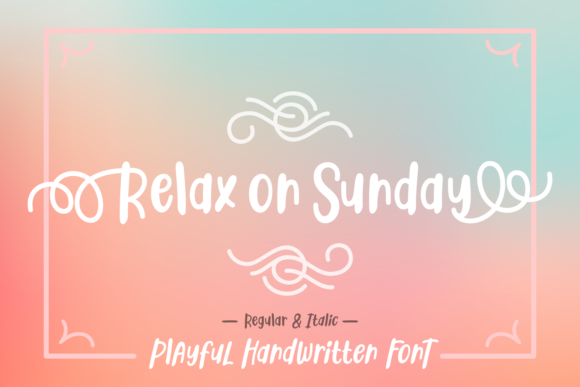 Relax on Sunday: A Handwritten Font for Crafters